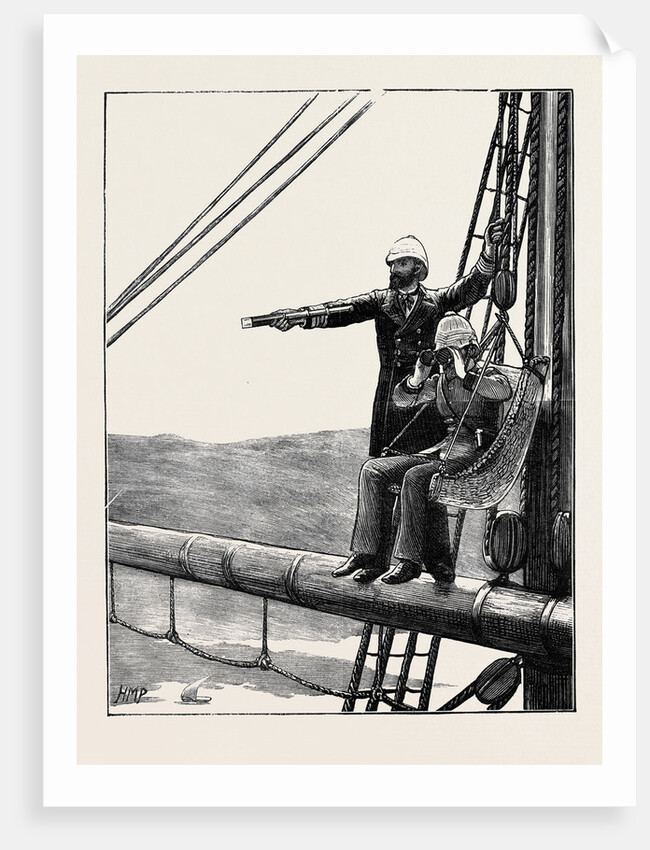 On Board H.M.S. Carysfort in the Suez Canal by Anonymous