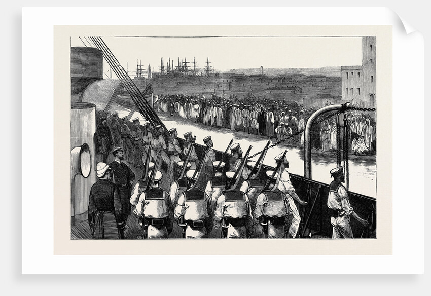 Arabs at Port Said Watching Blue Jackets at Company Drill on Board H.M.S. Monarch by Anonymous