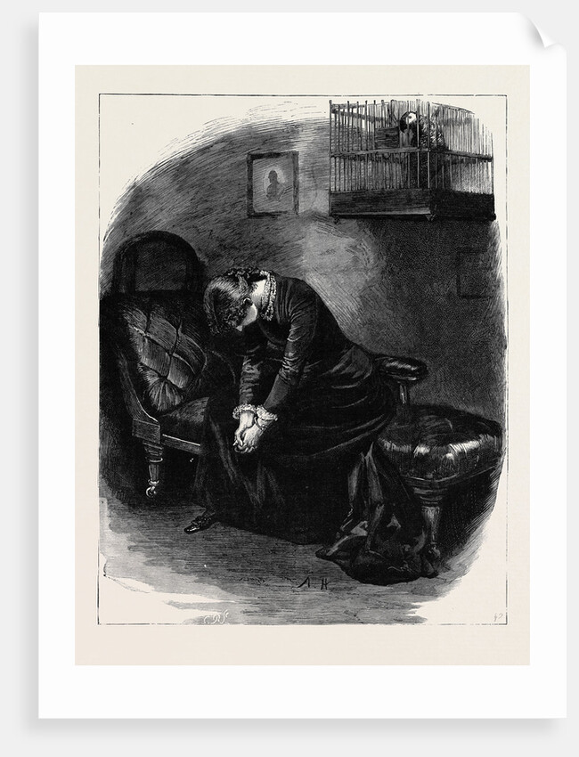 Kit, a Memory; with Head Bowed Down, and Hands Tightly Clenched Before Her, She Was Contemplating Her Own Ruined Life by Anonymous