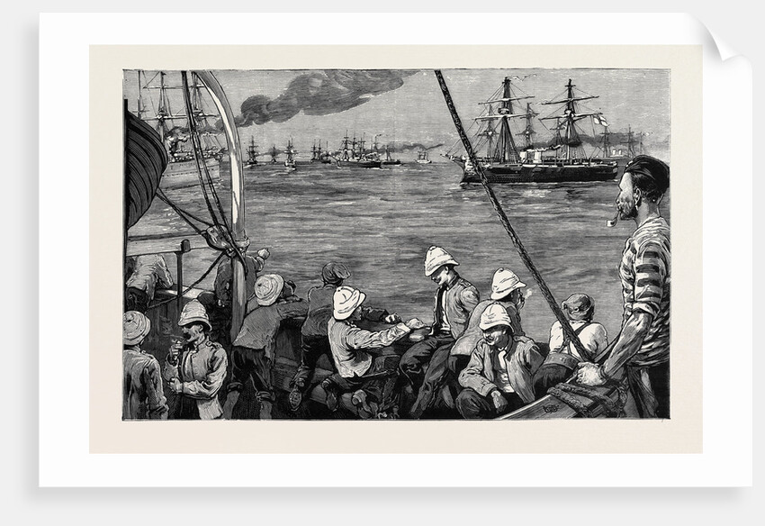 The Occupation of the Suez Canal: with the Grenadier Guards on Board the Batavia: British War Vessels and Transports Leaving Alexandria, August 19 by Anonymous
