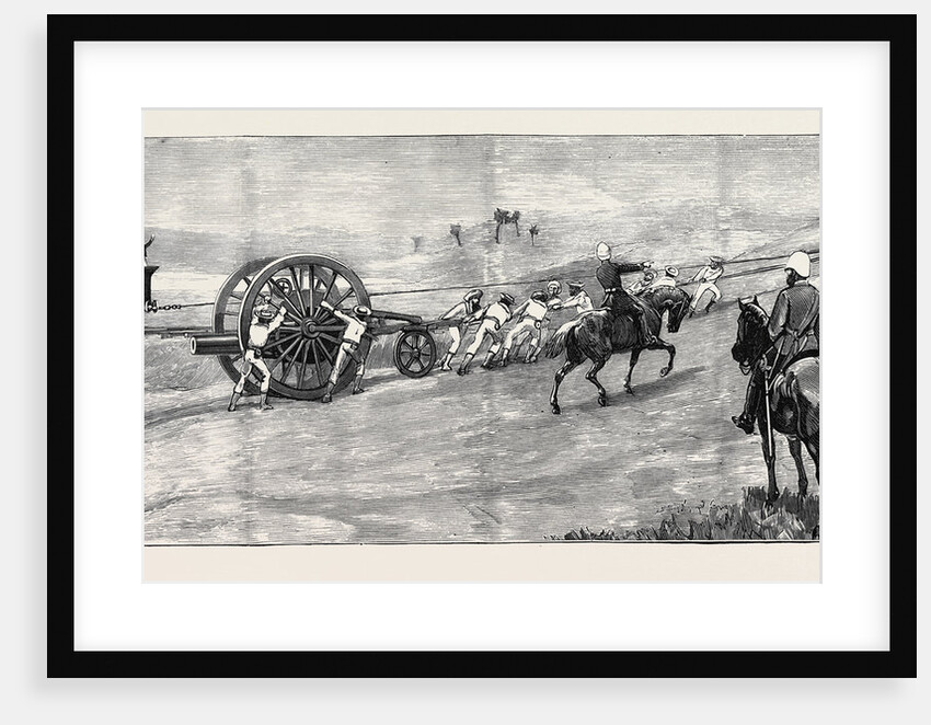 Blue-Jackets from H.M.S. Inconstant Hauling Into Position at Ramleh a 7-Ton Gun on a Sling Waggon by Anonymous