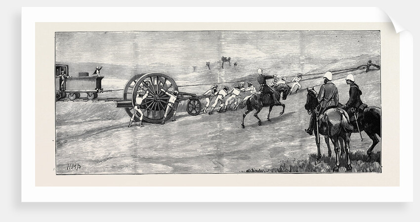Blue-Jackets from H.M.S. Inconstant Hauling Into Position at Ramleh a 7-Ton Gun on a Sling Waggon by Anonymous