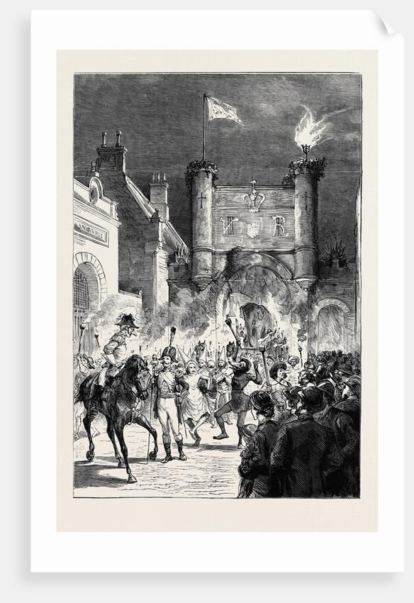 The Preston Guild Festival: The Torchlight Procession Passing County Buildings by Anonymous
