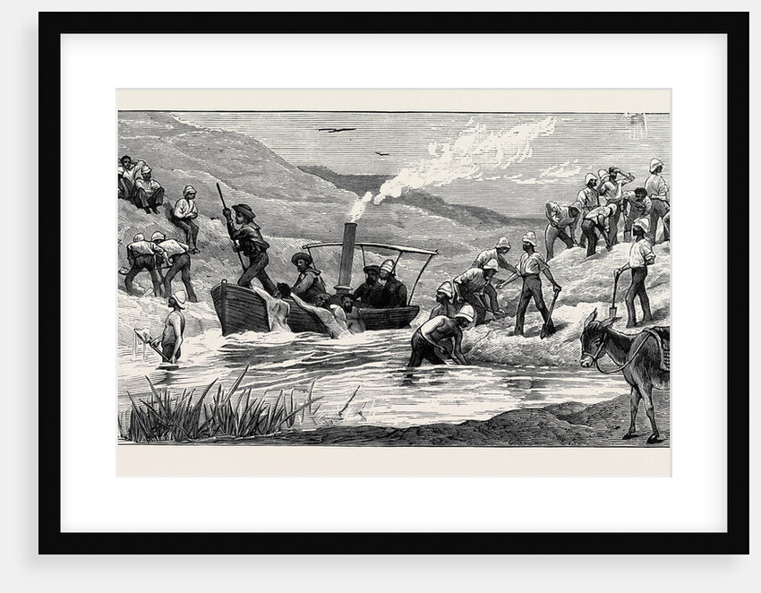 British Troops Cutting a Dam Constructed by Arabi at Mahuta on the Sweet Water Canal by Anonymous