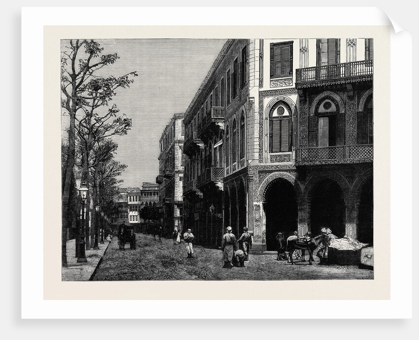 The British Occupation of Cairo: Rue De L'Hotel Shepheard, Egypt by Anonymous