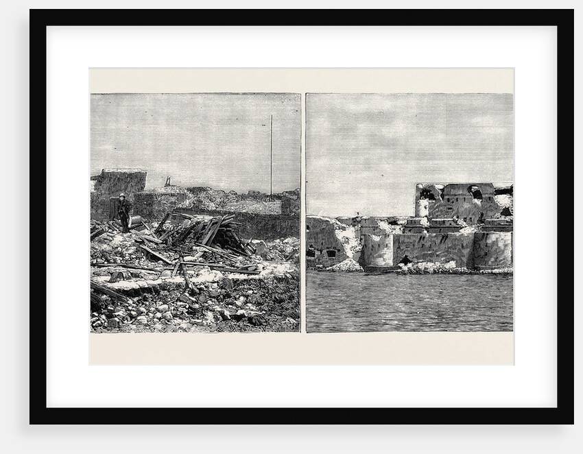 The War in Egypt, The Effect of the Bombardment: The Alexandria Forts: The Ruins of Fort Mex; Fort Pharos by Anonymous