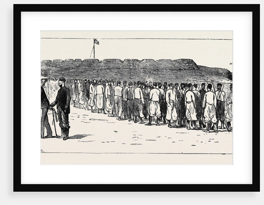 The Garrison of Fort Ghemileh Surrendering Their Arms to the Naval Brigade, 7 A.M., September 21 by Anonymous