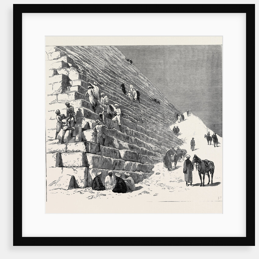 The Recent Campaign in Egypt: The Duke of Connaught Ascending the Pyramid of Cheops, Cairo by Anonymous