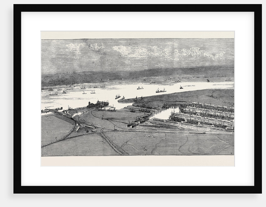 Bird's-Eye View of the East and West India Dock Extension, Tilbury by Anonymous