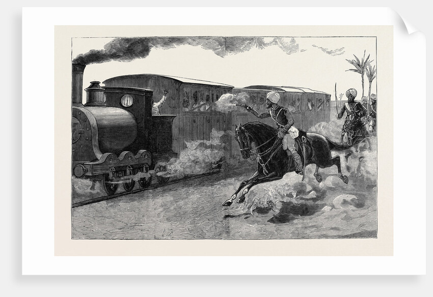 With the Indian Contingent in Egypt: The Bengal Cavalry Capturing Retreating Trains after the Battle of Tel-El-Kebir, September 13 by Anonymous
