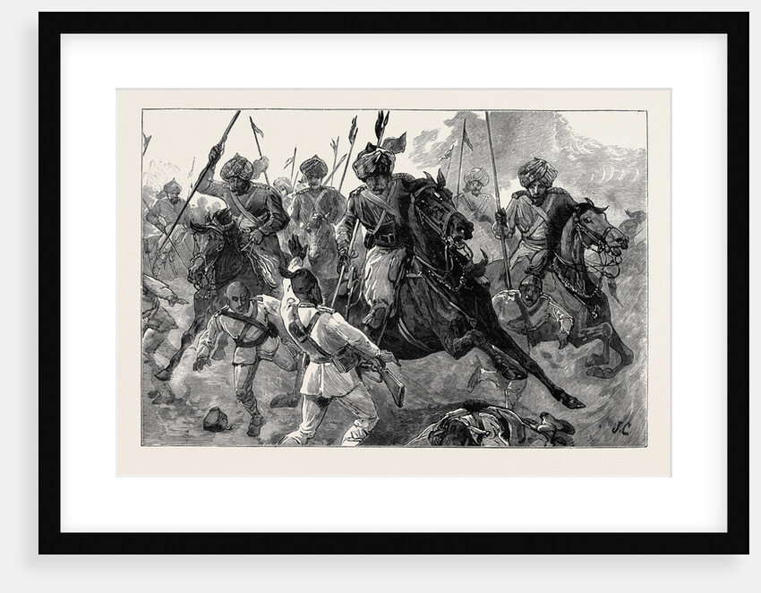 With the Indian Contingent in Egypt: Bengal Lancers Pursuing the Flying Enemy after the Battle of Tel-El-Kebir, September 13 by Anonymous