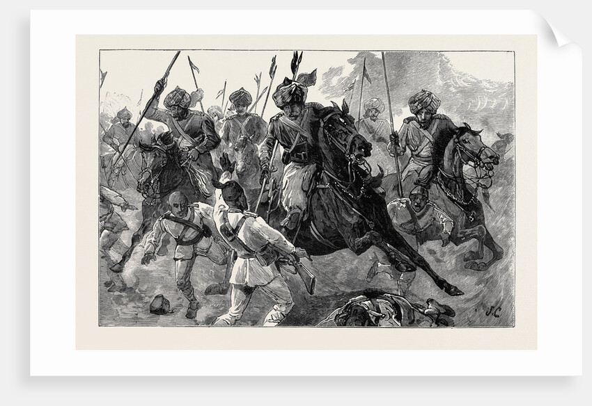 With the Indian Contingent in Egypt: Bengal Lancers Pursuing the Flying Enemy after the Battle of Tel-El-Kebir, September 13 by Anonymous