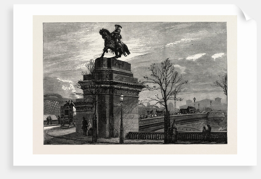 Statue of Francis I. of France Temporarily Placed in Position on Blackfriars Bridge London UK by Anonymous