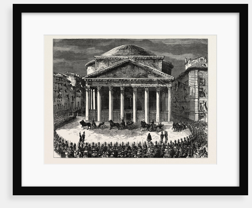 The King and Queen of Italy Visiting the New Tomb of the Late King Victor Emmanuel in the Pantheon Rome by Anonymous