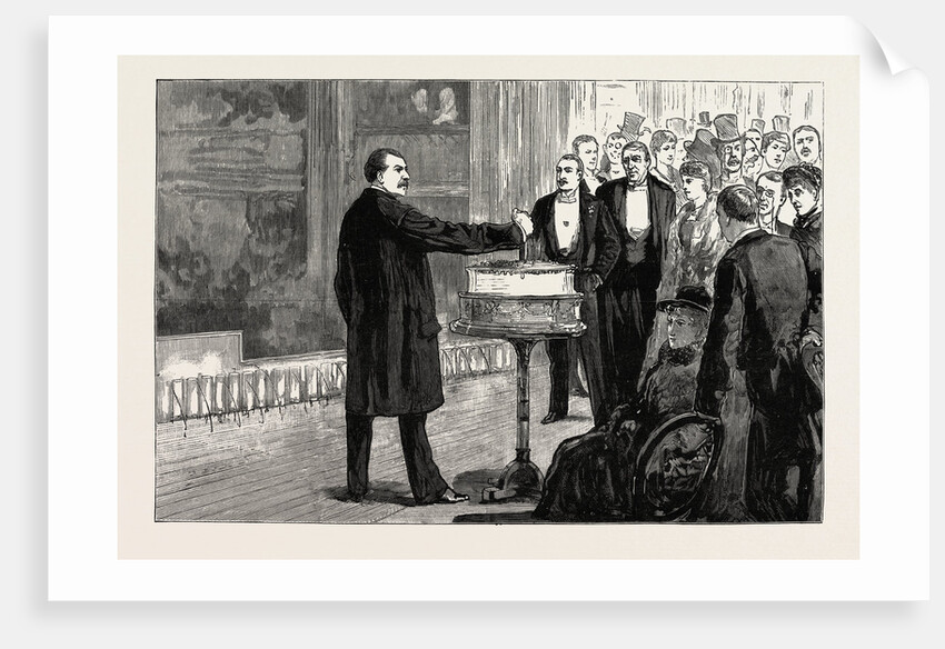 Cutting the Baddeley Twelfth Cake on the Stage of Drury Lane Theatre London by Anonymous