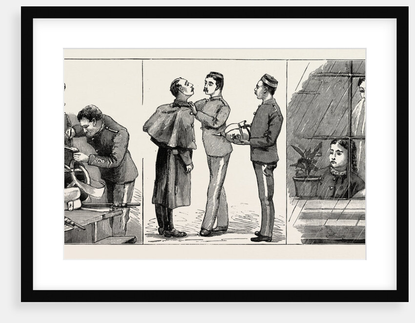The Rebellion in the Soudan Reinforcements Leaving Portsmouth: At Eastney Barracks Marine Artillery Re-Marking Their Kits Before Leaving at the Eastney Barracks the Last Friendly Service (Centre) Papa's Gone in the Married Quarters at Eastney Barracks by Anonymous