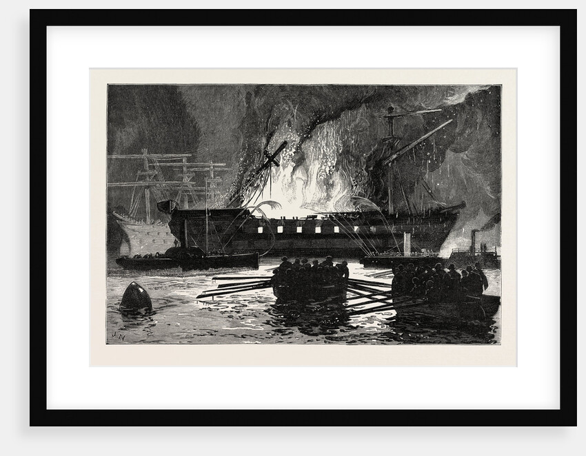 The Burning of the Roman Catholic Reformatory Ship Clarence on the Mersey by Anonymous
