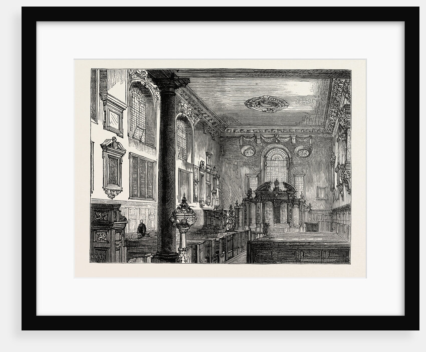 Interior of St. Olave's Old Jewry London by Anonymous