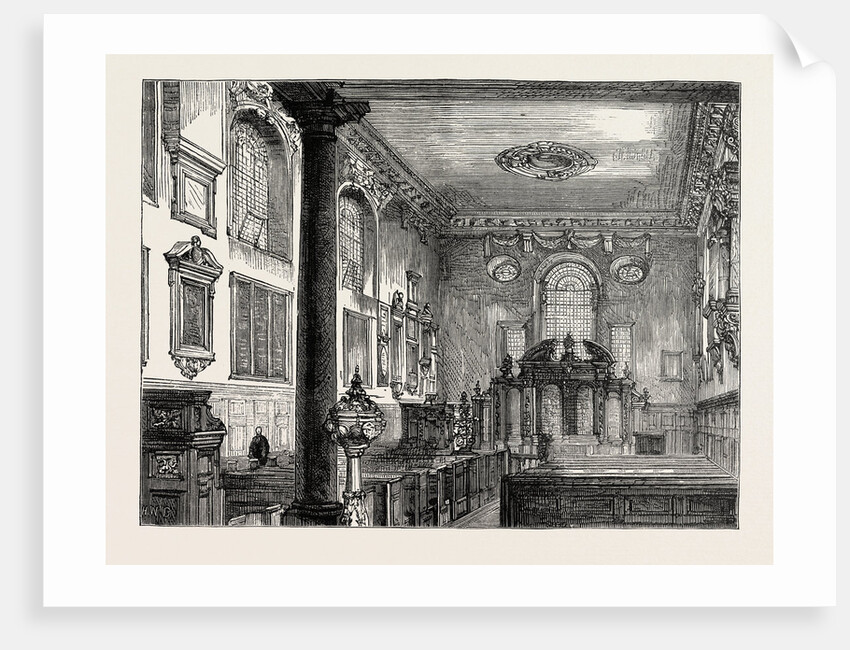 Interior of St. Olave's Old Jewry London by Anonymous