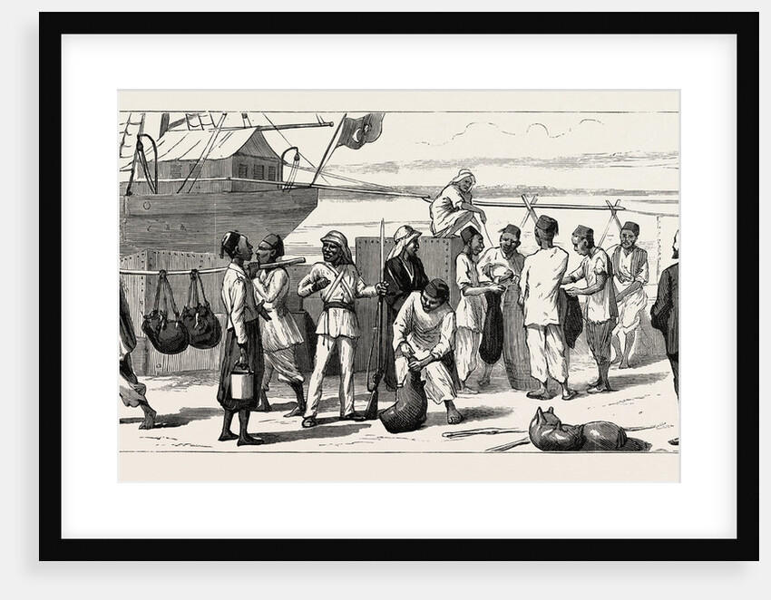 The Rebellion in the Soudan with Baker Pasha's Expedition to Relieve Tokar: The Condensing Ship Dib El Bahr Condensing Water for the Troops at Trinkitat by Anonymous