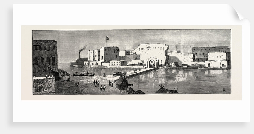 The Rebellion in the Soudan: The Causeway at Suakim Defended by the Guns of H.M.Ss. Woodlark and Ranger by Anonymous