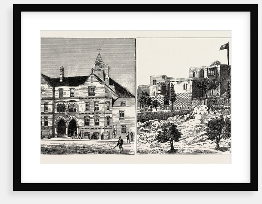 The Lowder Memorial Clergy House St. Peter's London Docks Opened by Earl Nelson (Left Image) British Ophthalmic Hospital and Hospice of the Order of St. John at Jerusalem (Right Image) by Anonymous