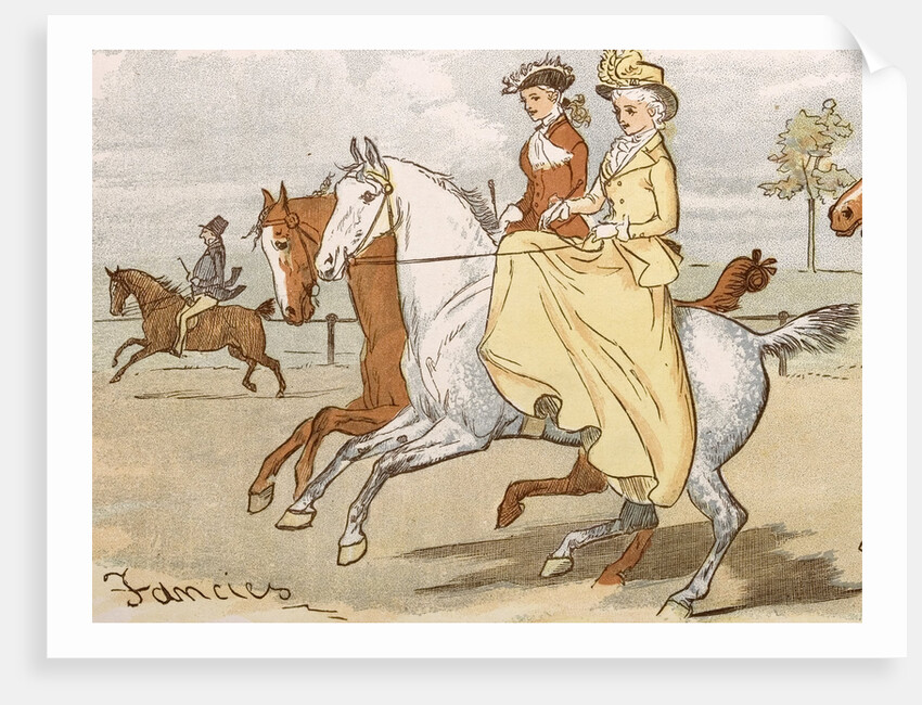 Two Ladies Out Horseriding by Anonymous
