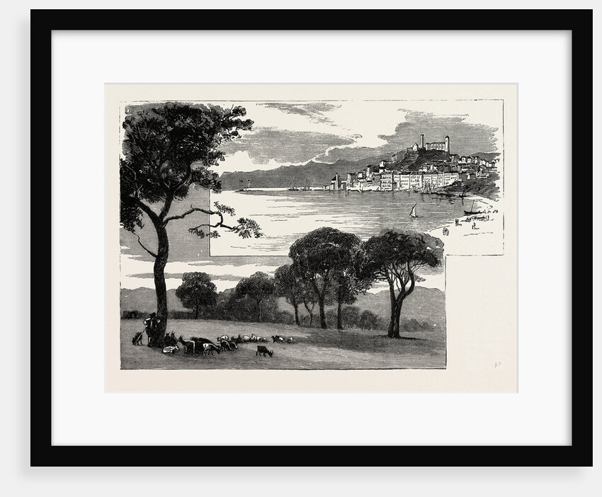 The Late Duke of Albany: Views of Cannes: La Bocca (Left Image) Cannes from La Croisette (Right Image) by Anonymous