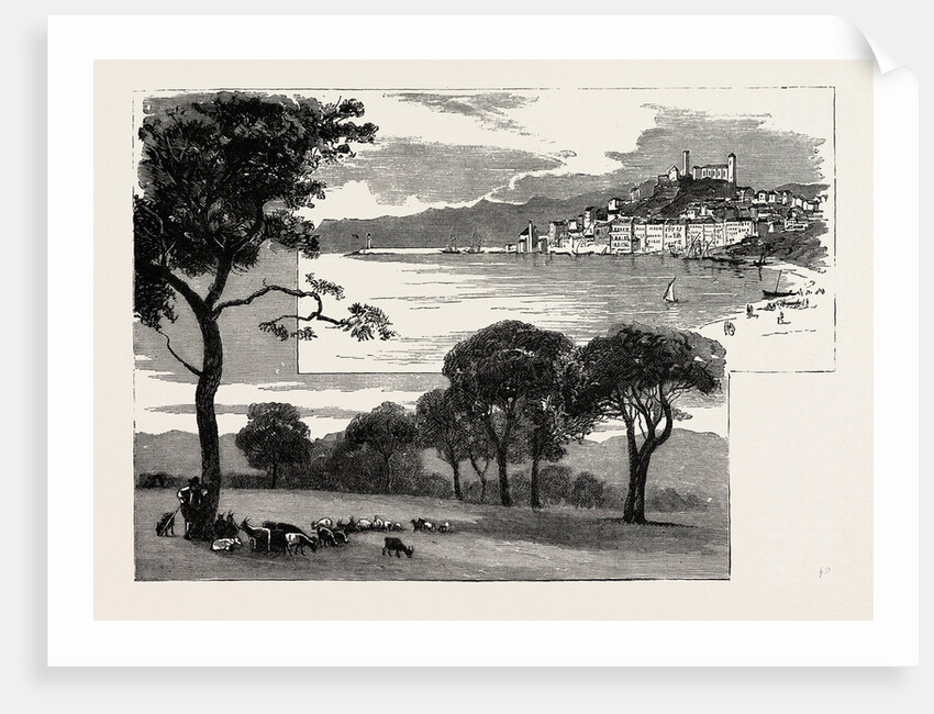 The Late Duke of Albany: Views of Cannes: La Bocca (Left Image) Cannes from La Croisette (Right Image) by Anonymous