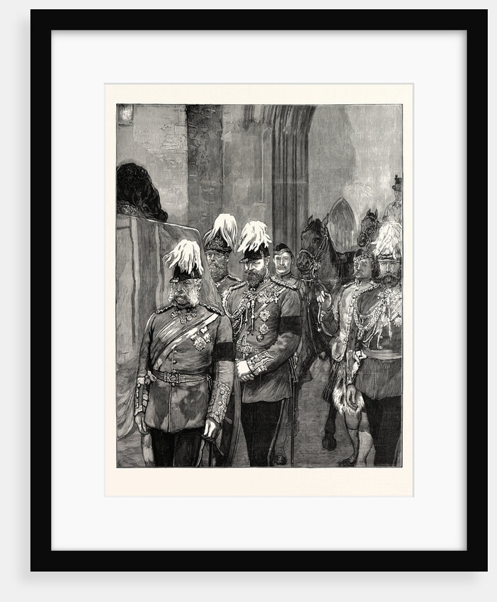 The Late Duke of Albany: Ahe Arrival at Windsor April 4 the Procession Entering Windsor Castle by Henry VIII.'s Gateway UK by Anonymous