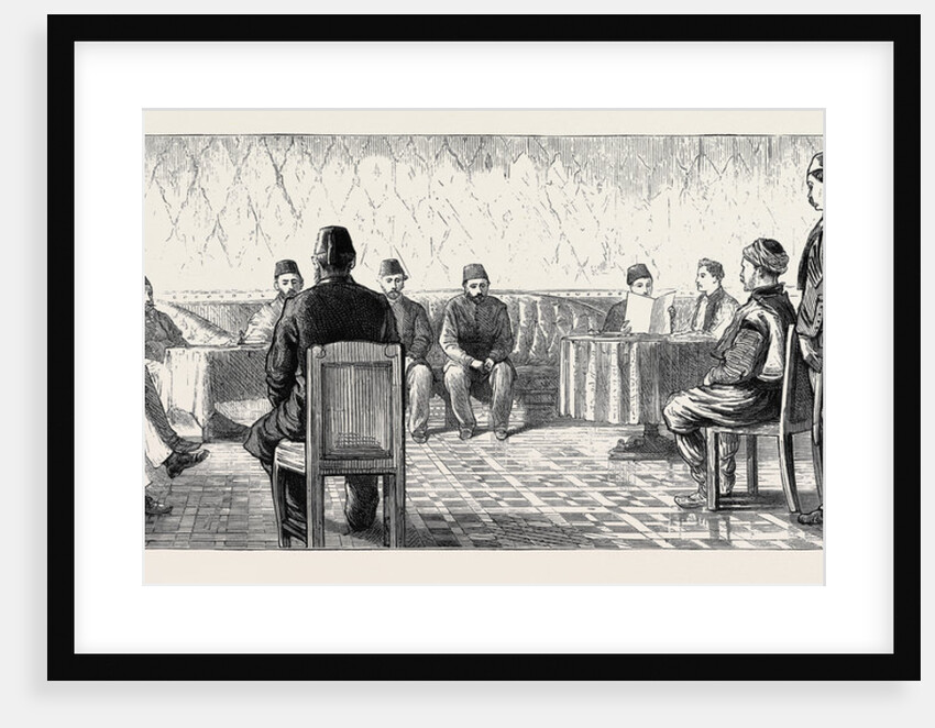 The Massacres at Batak, Trial of the Bashi-Bazouks at Philippopolis; the Trial of the Bashi-Bazouks, the Court on the First Day by Anonymous