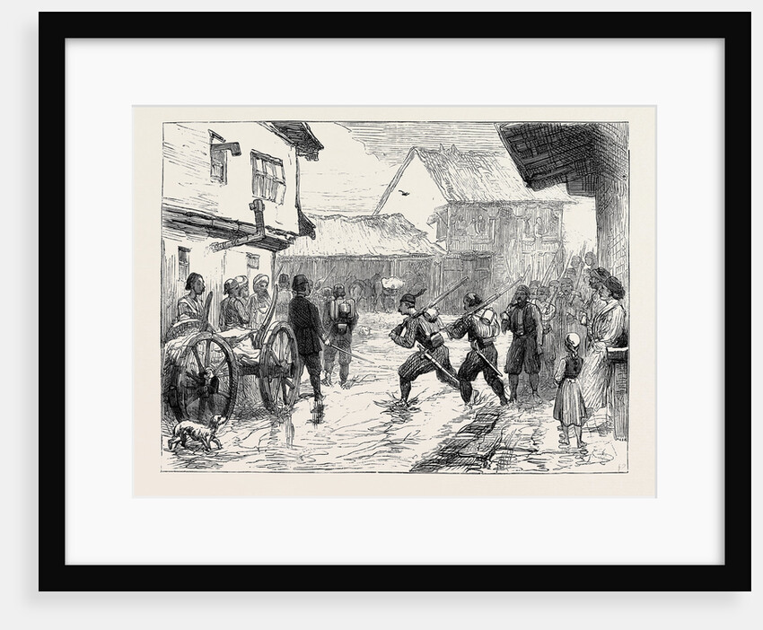 The Eastern Question; at Nisch: Troops from Alexinatz Marching Through the Streets by Anonymous