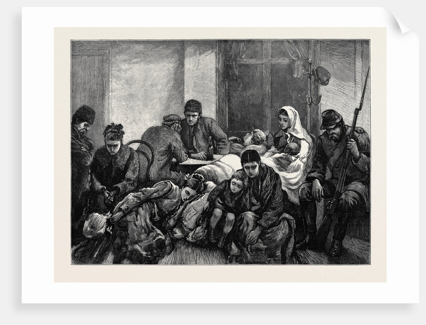 The Russo-Turkish War, Opening of the Campaign in Europe: Families Migrating from Ibraila, Waiting for the Midnight Train by Anonymous