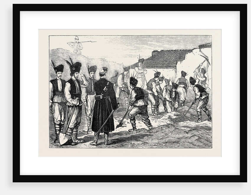 The War in the East: Romanian Militia Throwing Up Earthworks at Giurgevo by Anonymous