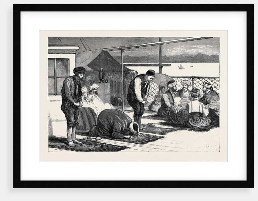 The War in the East: Prayer on Board a Black Sea Steamer by Anonymous