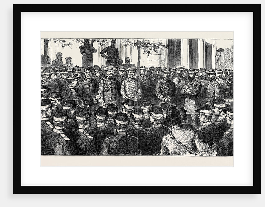 The War in the East, Prince Charles' Journey from Bucharest to Kalafat: An Al Fresco Concert by Russian Soldiers at Potova by Anonymous