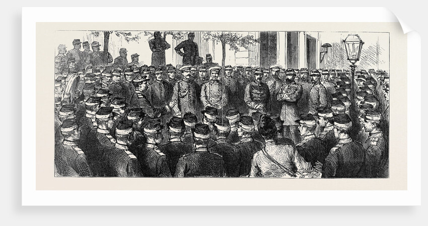 The War in the East, Prince Charles' Journey from Bucharest to Kalafat: An Al Fresco Concert by Russian Soldiers at Potova by Anonymous