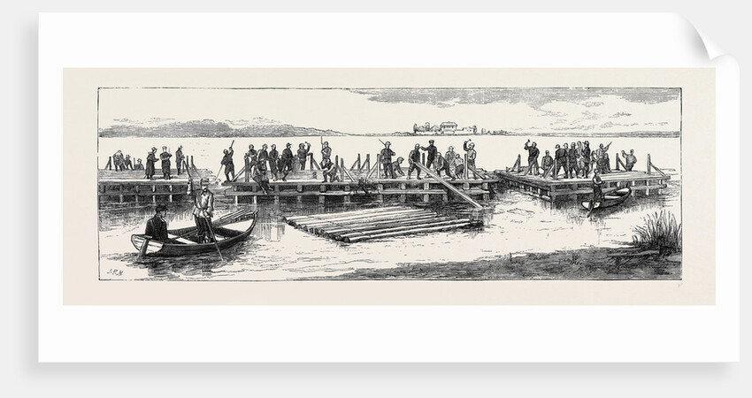 The War in the East, with the Russians on the Danube: Making Rafts on the Danube, Near Galatz by Anonymous