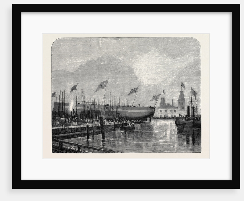 Launch of the Fethi Bulend at Blackwall, 1870 by Anonymous