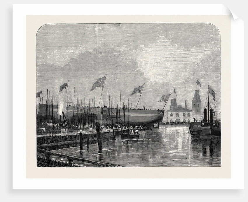 Launch of the Fethi Bulend at Blackwall, 1870 by Anonymous