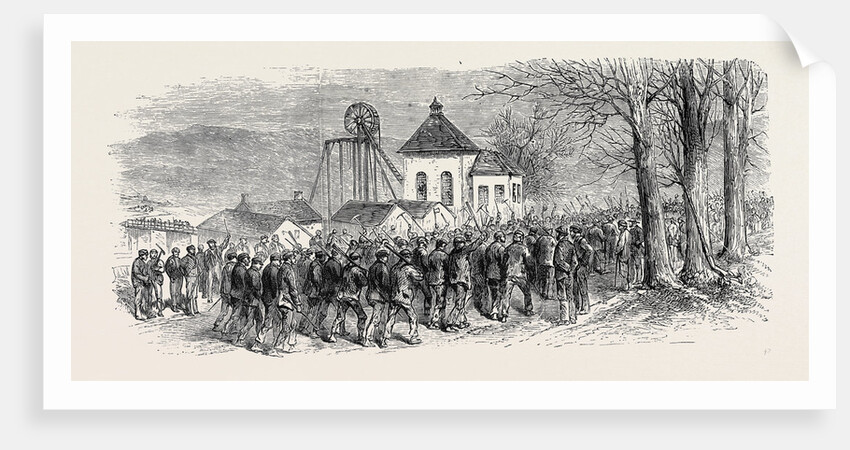 The Riots Near Sheffield: Tankersley Pit, 1870 by Anonymous