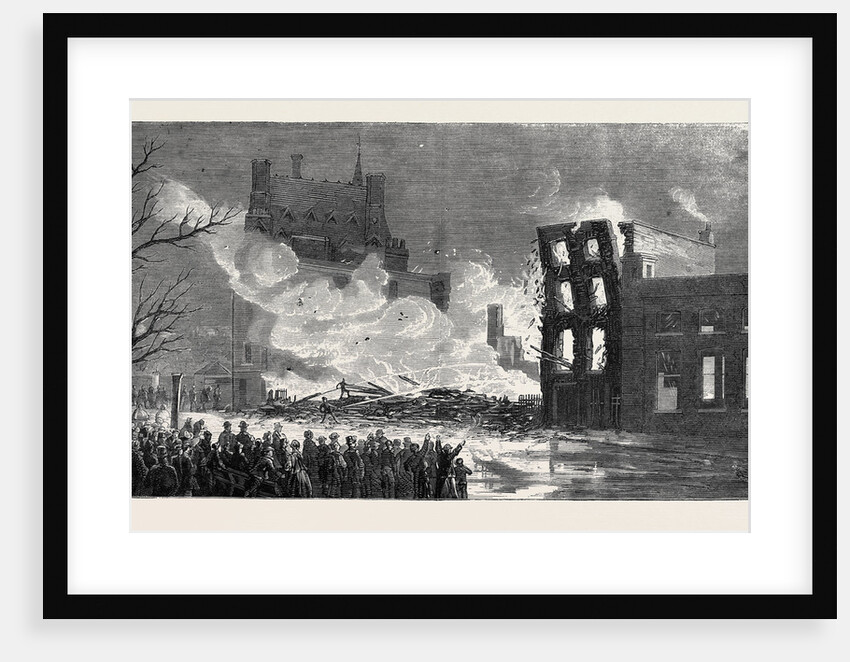 Scene of the Fire at the Old Star and Garter, London, 1870 by Anonymous
