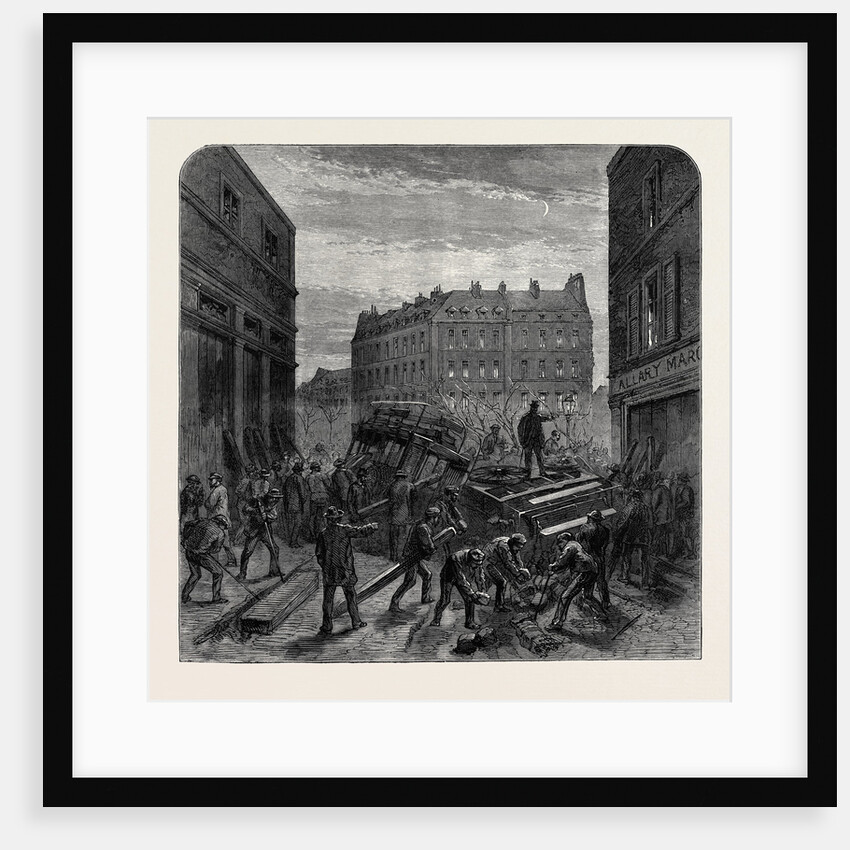 The Barricades in Paris, France, 1870 by Anonymous