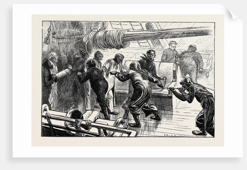 On the Atlantic Steamer: A Cast of the Log, 1870 by Anonymous