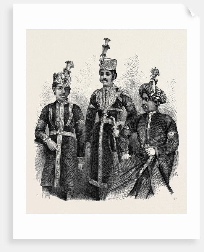 His Highness the Nawab Nazim of Bengal, Behar, and Orissa and His Sons, 1870 by Anonymous