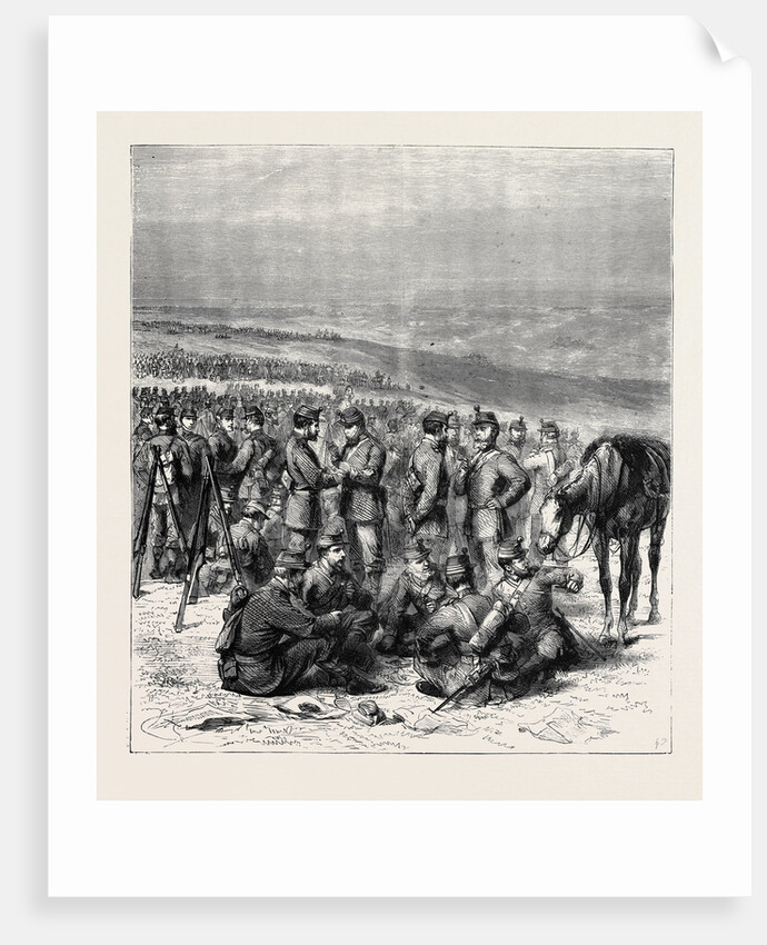 The Volunteer Review at Brighton, Stand Easy, 1870 by Anonymous