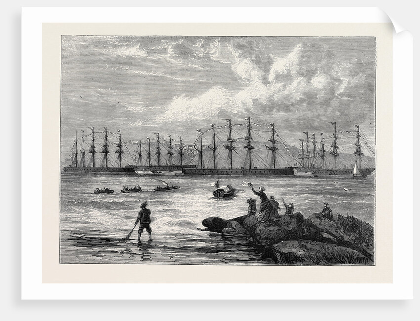 The King of Portugal Visiting the British Squadron at Lisbon, 1870 by Anonymous