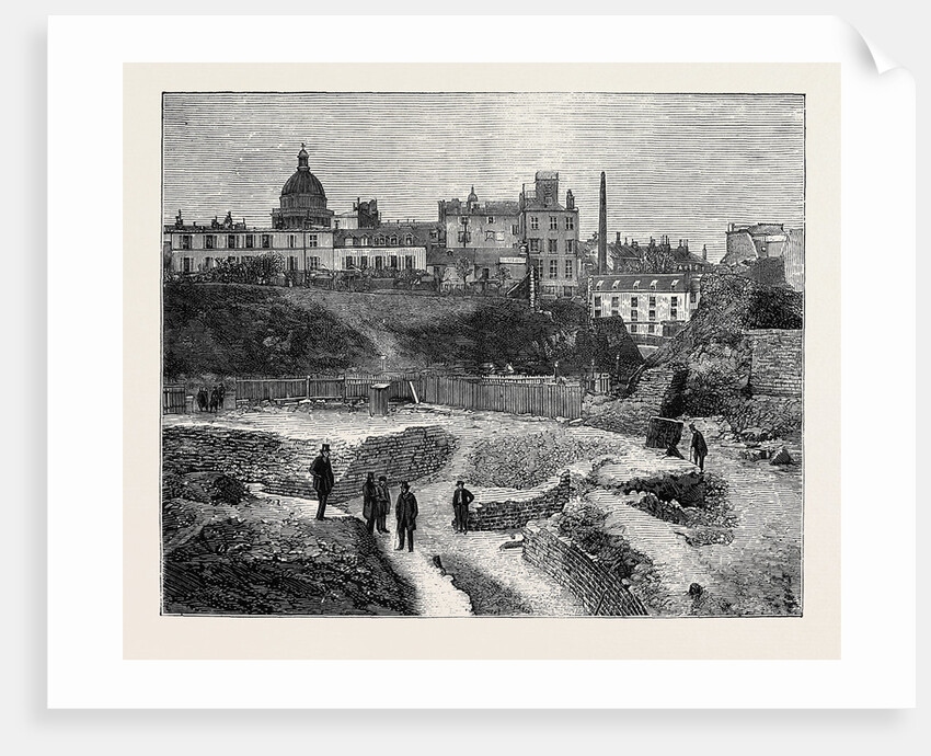 Northern Portion of the Gallo-Roman Remains of an Amphitheatre at Paris, 1870 by Anonymous