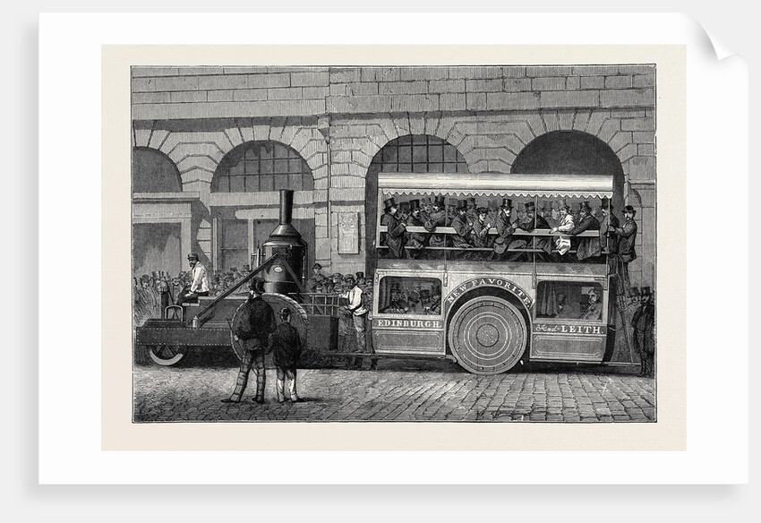 Thomson's Road Steamer at Edinburgh, Scotland, 1870 by Anonymous