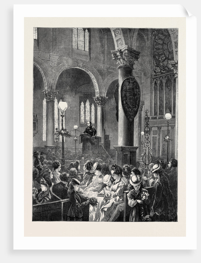 Flower Sermon at St. Katherine Cree, Leadenhall Street, 1870 by Anonymous